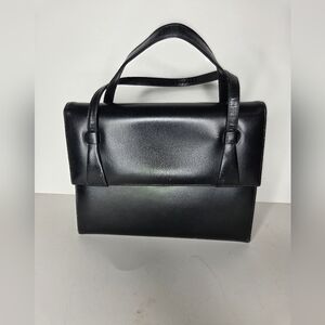 Capri Handbag Montreal Womens Handbag Black Patent Leather Vintage